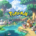 un groupe de personnages de pokemon devant une rivière